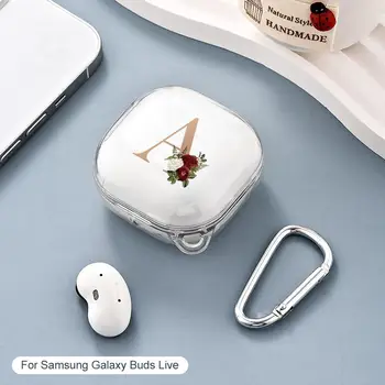 27 писма случай за Samsung Galaxy Buds 2 Pro прозрачен PC твърд капак за слушалки за Samsung Galaxy Buds Live 2 bud pro 2 случай