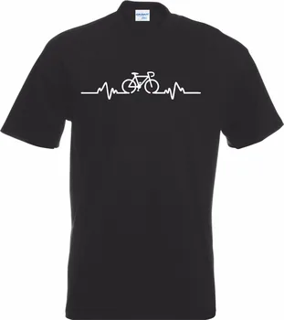 Лято 100% памук колоездач колоездач колоездач сърце ритъм пулс тениска Biker Джърси смешно подарък рожден ден готино тениски класически