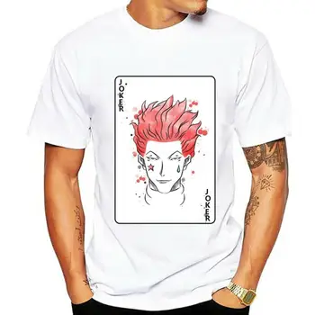 Hunter X Hunter Клоунът Hisoka Joker Card White T Shirt For Manga Anime Fan Hot Selling 100% Cotton T-Shirts Vintage