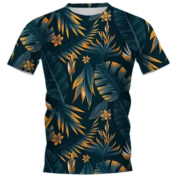 Hawaii Summer Men's Casual T-shirt 3D Printing Fashion Personality Street Short Sleeve Creative Harajuku O Collar Loose Top 6xl