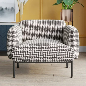 Дизайнер Единична всекидневна мека мебел стол хол спалня мързелив диван плат свободно време единичен диван стол фотьойл диван