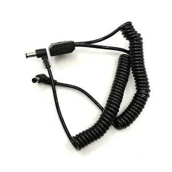  D-Tap захранващ кабел 5.5 * 2.5mm DC Angleg Plug Пролетна спирала за BMPC BMCC / Монитори / Светлини / Лампи
