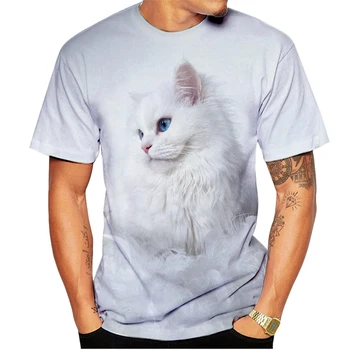 Ragdoll Котки 3D печат тениска забавно сладък котка къс ръкав тениска лято улица стил мъже и жени случайни върхове