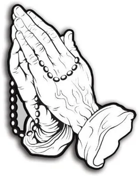 За GHaynes Разпространение на молитвени ръце с броеница форма стикер Decal