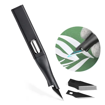 EHDIS Арт нож за рязане с резервни остриета от въглеродна стомана Винил филм оттенък хартия рязане дърво каучук прецизно гравиране дърворезба инструмент
