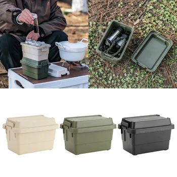 F1FD Малка кутия за съхранение на къмпинг Мини настолна кутия за съхранение Външна малка кутия за инструменти