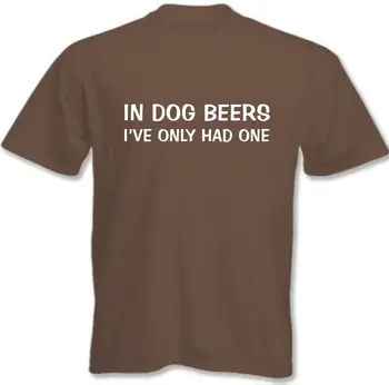 Бирена тениска В кучешки години съм имал само един мъжки забавен алкохол По-голям TEE TOP