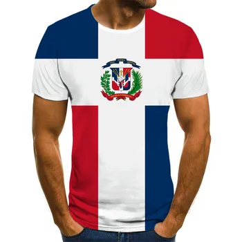3D печат Мъжка тениска Лятна испанска знаме Мъжка риза от Джърси Швеция Писмо Мъжка тениска Дишаща улица Ежедневни облекла