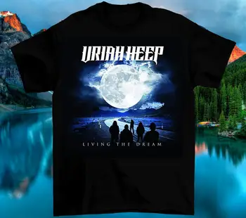 Uriah Heep LIVING THE DREAM Къс ръкав Черна риза с всички размери AH792 дълъг ръкав