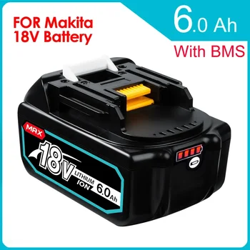 18V 6.0Ah BL1860b акумулаторна литиево-йонна батерия за 18-волтови електроинструменти Makita BL1860 BL1830b BL1850b BL1840 LXT-400 6A