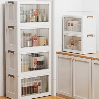 Многофункционално пространство спестяване бюфет чекмеджета единица Nordic пластмасови сгъваеми бюфет преносими модерни Credenza кухненски мебели