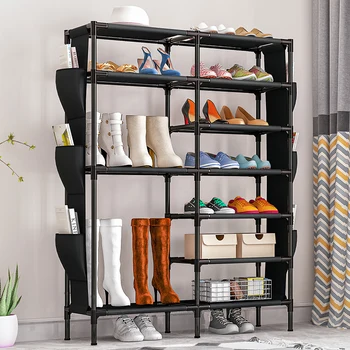 Стойка за обувки, икономична за домашна употреба, изглежда добре на закрито, многослоен шкаф за обувки и праг за домашна употреба