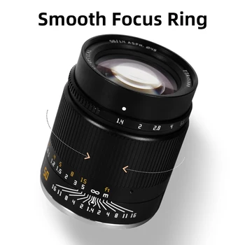 TTArtisan 50mm f1.4 ASPH пълнокадров ръчен фокусен обектив за Canon RF Nikon Z Sony E Leica M Sigma L Mount Camera Lente