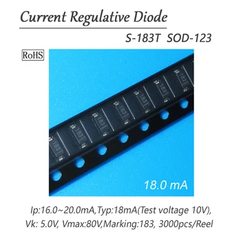 5PCS CRD диод S-183T 18.0mA SMD SOD-123 Текущ регулиращ диод Нов Може да се приложи към LED захранване и сензори