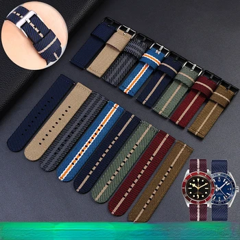 Quick Release Watch Strap Men Premium Nylon WatchBand 20mm 22mm 24m мека каишка Аксесоари за часовници за Samsung Huawei Armani Seiko