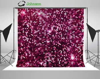 Pink Glitter Sparkly Sequins фон полиестер или винил плат Високо качество Компютърен печат стена снимка фон