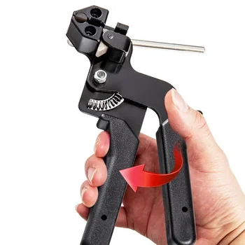Metal Tie Wrap Gun Kit Cable Tie Plier Fastening Strap Cutter Adjustable Tension Zip Stainless Steel Self-Locking Hand Tools