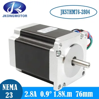 Jkongmotor NEMA 23 стъпков мотор 0.9 градуса 4 води 2.8 A 1.8 N.m 76 мм дължина стъпка мотор за cnc комплект 3D принтер