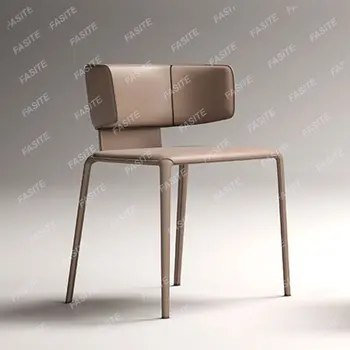 Nordic Modern Metal Dining Chairs Design Unique Luxury Adults Relaxing Chair Ергономична мека облегалка Cadeira Nordic Furniture
