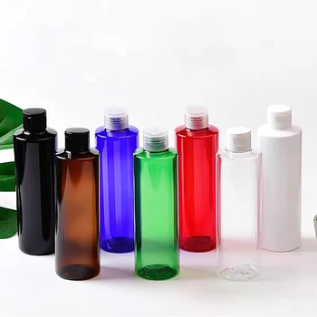 24pcs 300ml празни черни пластмасови лосион бутилки с флип капачки за многократна употреба шампоан бутилка 10oz течен контейнер за измиване