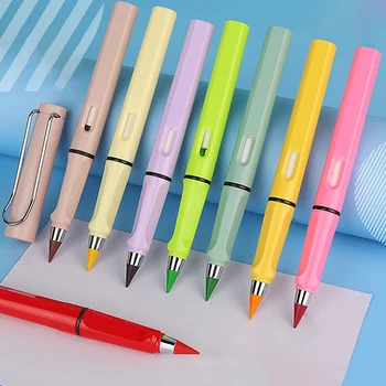 1Pcs Красив и щедър цветен вечен молив 2B художествена скица живопис Неограничен моливи за писане Магически изтриваеми пълнители