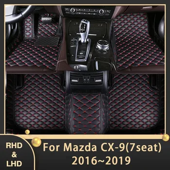Автомобилни стелки за Mazda CX-9 CX9 CX 9 7seat TC 2016 2017 2018 2019 Персонализирани авто подложки за крака Луксозни аксесоари за интериор на килими