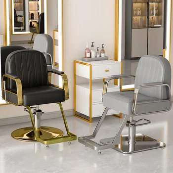 Бръснарски стол Фризьорски стол Фризьорски салон специален бръснарски стол подстригване стол онлайн знаменитост висок клас боядисване и повдигане стол