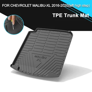 Car Rear Trunk Cover Mat Non-Slip водоустойчив каучук TPE Cargo Liner аксесоари за Chevrolet MALIBU-XL 16-20 (ляво високо стъпало)