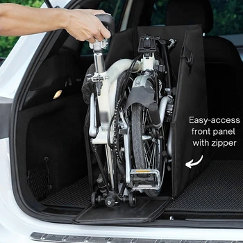 Сгъваема кутия за съхранение на велосипеди за чанта за съхранение на багажника на автомобила Водоустойчива 29x58x58cm Организатор за сгъване на автомобили Мулти-джобове Спестяване на място