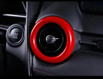 За Mazda CX3 CX-3 2019 2020 2017-2018 ABS Red Side Center Климатик изход капак Подстригване Интериорна декорация Автомобил-стайлинг