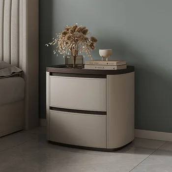 Естетически минималистичен нощно шкафче бял рафт етаж луксозен нощни шкафчета организатор дървени шкафове де шамбре хол мебели