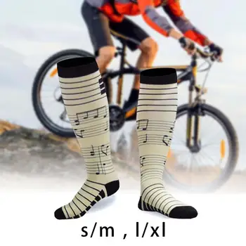 Компресионни чорапи Защита на краката против хлъзгане Практични чорапи Коляно високо за тренировка Колоездене Футбол Футбол Спорт Унисекс