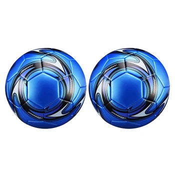 2X Професионална футболна топка Размер 5 Официално футболно обучение Състезание по футболна топка Открит футбол синьо