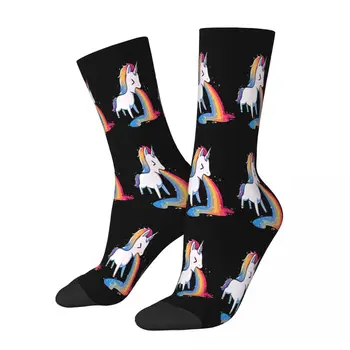 Puking Rainbow еднорог чорапи мъжки жени пролетни чорапи хип-хоп