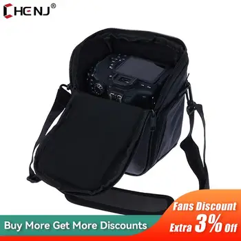1Pc Черна SLR чанта за фотоапарат Цифрови чанти за рамо Фотографско оборудване Телефото DV фотография Чанта за обективи