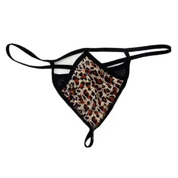 Секси жени бикини леопард печат ниска талия спагети каишка кухи навън G-низ бикини окото дишаща дама слипове