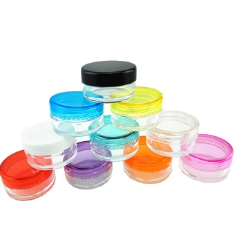 FreeShipping 10pcs 10g празен пластмасов прозрачен контейнер за проби прозрачен мини крем пот за комсетична опаковка, козметичен буркан