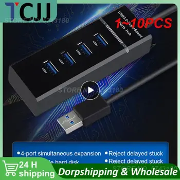 1~10PCS iDsonix 1000Mbps Ethernet USB 3.0 хъб с RJ45 USB сплитер мулти порт адаптер за данни разширител за лаптоп компютър