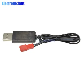  3.7V 500mA изход 1S литиева батерия USB кабелно зарядно устройство червена женска глава