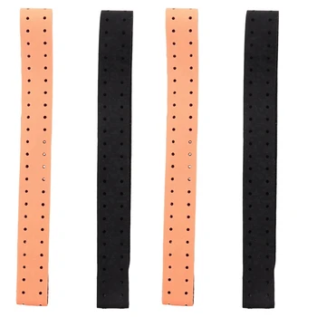 4Pcs Регулируема и дишаща резервна лента за ръка Soft Strap Band за монитор за сърдечен ритъм -Wahoo (черно + оранжево)