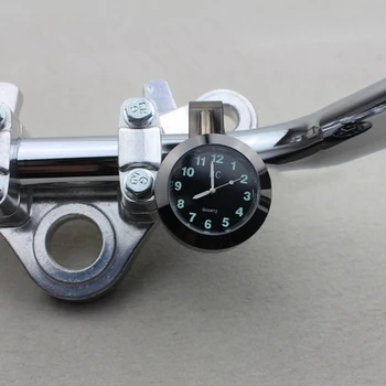  Universal 7 / 8 инчов мотоциклет кормило часовник водоустойчив удароустойчив ключалката планината часовник часовник за скутер мотор, A