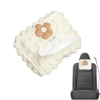 Car Tissue Box Автомобилни тъкани Държач за салфетки Държач за тъкани на задната седалка Организатор за съхранение на тъкани за кола Лицеви тъкани Контейнер Кола