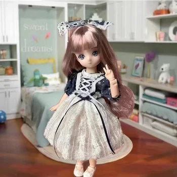 1/6 Kawaii кукла 30 см сладък Blyth кукла съвместно тяло мода BJD кукли играчки с рокля обувки перука грим подаръци за момиче pullip