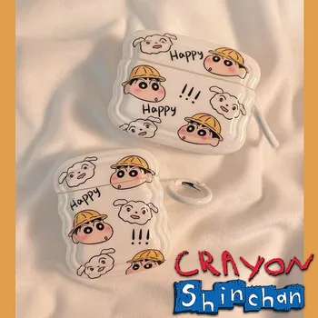 Crayon Shin-chan Нов сладък калъф Koshiro за Airpods 1 2 3 Pro Pro2 Защитно покритие за слушалки против падане Аксесоари за жилища Подаръци