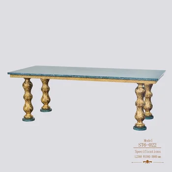 Мебели за ресторанти ретро италиански бароков изцяло меден мрамор размер на масата 10 души дълга западна маса