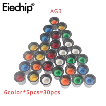 30PCS AG3 AG2 ротационни копчета за превключватели асорти комплект,6 цвят WH148 копче за потенциометър,DIY светлинни димери, комплект за капачка на копчето за контрол на силата на звука