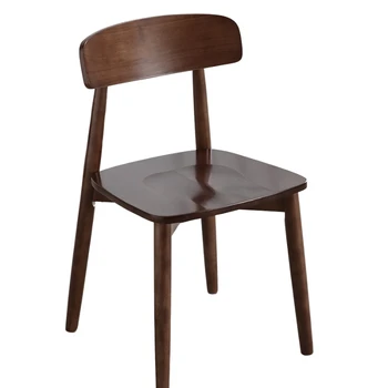 Nordic дървени столове за хранене Домакински модерни минималистични луксозни столове за хранене крем стил облегалка Cadeira мебели за дома WZ50DC