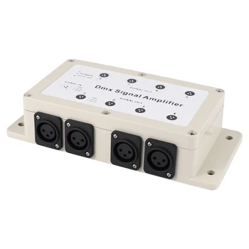 Dc12-24V 8-канален изход Dmx Dmx512 Led контролер сигнал усилвател сплитер дистрибутор за домашно оборудване
