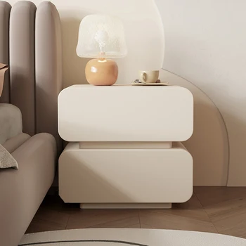 Модерна минималистична кутия за съхранение на нощни шкафчета Nordic Wood Simple Bedside Tables Storage Black Table De Chevet Мебели за спалня