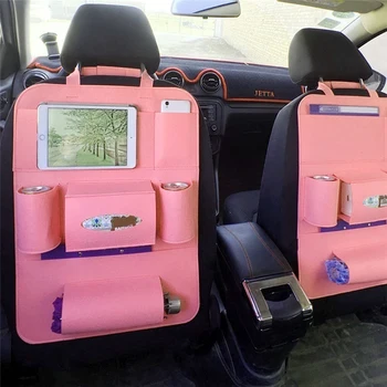 Организатор на задната седалка на автомобила Организатор на чанти за съхранение на пътувания iPad с джобен държач 6 джоба за съхранение за деца малки деца